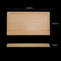 Assiette rectangulaire en bois mélaminé, vaisselle de restaurant durable, 32.3x18.2cm. - Grain de bois