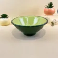 A5 melamine dual color noodle bowl heavy duty soup ramen bowl for restaurant and home use - 33272 Large Noodle Bowl / 8.5 Inch (21.8x8.5cm) / Dark Green Outer and Inner Green