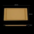 Plateau rectangulaire effet bois en melamine, vaisselle de restaurant hotel 38.3x20.2cm leger. - Grain de bois clair