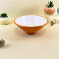 A5 Melamine Double Color Noodle Bowl 17.7cm Orange White Soup Bowl Restaurant Tableware - 33271 Medium Noodle Bowl / 7 Inch (17.7x7.4cm) / Orange Exterior White Interior
