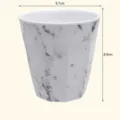 Melamine marble pattern nine-angle cup, durable plastic coffee cup, 270ml capacity - White Marble