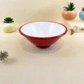 Bol à nouilles en mélamine rouge blanc 17,7cm 650ml bol à soupe durable pour cuisine restaurant - 33271 Bol à Nouilles Moyen / 7 Pouces (17.7x7.4cm) / Extérieur Rouge Intérieur Blanc