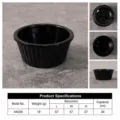 Black melamine sauce cup 57x27mm 30ml small dipping bowl for restaurant and home use. - Model 44039 (30ml) / Black