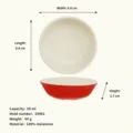 Two-color melamine small bowl 8.8x8.8x2.7cm 50ml capacity 44g lightweight tableware - Small Sauce Bowl 8.8cm / Red & Cocoa Two-Tone