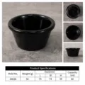 Black melamine sauce cup 74x38mm 60ml ramekin dipping bowl for kitchen restaurant tableware - Model 44038 (60ml) / Black