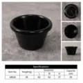 Black melamine sauce cup 62mm ramekin for soy sauce ketchup salad dressing restaurant use - Model 44016 (50ml) / Black