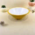 Bol à nouilles en mélamine jaune et blanche bol à soupe robuste vaisselle restaurant 21.8cm - 33272 Grand Bol à Nouilles / 8.5 Pouces (21.8x8.5cm) / Jaune Extérieur et Blanc Intérieur