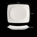 Assiette Carrée en Mélamine Blanche Restaurant Restauration Rapide Vaisselle Plat - Assiette Carrée 10,6 Pouces / 27x23.2x3.8cm / Beige