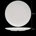 Assiette plate ronde en melamine blanche 15,7 pouces grand modele vaisselle D1116L - Assiette Ronde de 15.7 Pouces / D1116L Blanc cassé