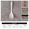 Melamine spoon red and white tableware noodle soup spoon lightweight durable 170mm size - Model 98947 / Red and White