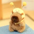 Cute capybara plush toy pendant featuring a sweet bee hat design, soft and fluffy doll gift. - Approx. 12cm / Capybara Bee Hat