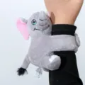 Plush Elephant Slap Bracelet Grey Cute Animal Toy Wristband for Kids Birthday Gifts - Elephant Snap Bracelet / Approx. 13cm