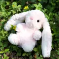 Cute pink fluffy bunny plush toy, soft long ear stuffed animal doll variant for lovely gift. - Sweet Lop-Eared Bunny - 16cm - Pink