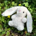 Cute beige lop-eared plush rabbit toy, soft fluffy stuffed animal doll gift for kids and girls. - Sweet Lop-Eared Bunny - 16cm - Beige
