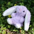 Purple long-ear bunny plush toy pendant, soft stuffed rabbit doll for bag keychain and gifts. - Sweet Lop-Eared Bunny - 16 cm - Purple