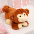 Süßer brauner Plüschaffe Kuscheltier weiches Stofftier für Kinder gemütliches Kissen Puppe - Niedliche Serie Affe