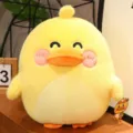 Cute yellow duck plush toy cute chubby doll soft stuffed animal pillow for kids birthday gift - Happy Duck