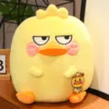Cute yellow plush duck stuffed animal toy, soft cute cartoon doll home room decor gift - Carefree Duck / 35cm