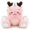 Simpatico peluche drago rosa, adorabile bambola di stoffa per bambini e mascotte dell'anno del drago. - 45cm / Rosa