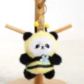 Simpatico portachiavi peluche panda ape, ciondolo borsa animale morbido e soffice. - Panda Ape / 11cm / Blu