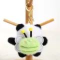 Simpatico portachiavi in peluche panda ape, ciondolo borsa animale soffice. - Schiena di Panda Ape / 11cm / Verde