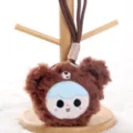 Portamonete in peluche orso portachiavi simpatico cartone animato borsa regalo - Portamonete - marrone scuro
