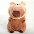 Schattige capybara pluche speelgoed met berenkap zachte gevulde pop voor kinderen. - Ong. 23cm / Berenhoed