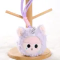 Grazioso portafoglio in peluche unicorno portachiavi ciondolo per borsa morbido - Portamonete - viola