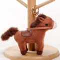 Brauner Pluesch Pferd Schluesselanhanger niedliches Stofftier Pony Taschenanhaenger - Junyang Zügel Pony / Braun