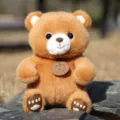 Simpatico orsetto di peluche marrone morbido giocattolo per regalo di compleanno - Orso paffuto - marrone