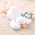 White plush duck toy cute small stuffed animal doll variant soft fabric display decoration - Lying White Duck Plush Toy