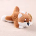 Cute plush Shiba Inu doll soft puppy stuffed animal toy cute bag pendant for kids gift - Lying Shiba Inu