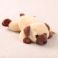 Simpatico peluche cane, morbida bambola di cucciolo imbottita, bel regalo per bambini. - Carlino Sdraiato / 22cm