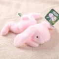 Pink plush bunny toy cute stuffed animal doll soft rabbit ornament for birthday gift - Lying Pink Rabbit Plush Toy
