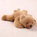 Cute brown lying plush teddy bear doll soft stuffed animal toy for lovely children gift - Prone Brown Bear
