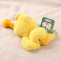 Cute yellow plush toy animal doll stuffed fluffy gift soft cute toy for kids birthday party - Lying Yellow Duck