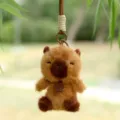 Simpatico capibara peluche borsa ciondolo morbido bambola portachiavi regalo decorazione - Peluche capibara con laccetto da polso - Circa 12cm/65g