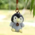 Delizioso ciondolo borsa peluche pinguino grigio, morbida e soffice bambola portachiavi. - [Cinturino da polso] Pinguino di riso glutinoso profumato - Circa 12 cm/65 g