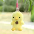 Portachiavi in peluche di pulcino giallo soffice carino ciondolo borsa giocattolo morbido - Cinturino in peluche anatroccolo morbido - Circa 12 cm/65 g