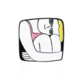 Abstract artistic human figure enamel pin alloy brooch creative cute clothing accessories. - Creative Brooch Style(CC336)