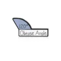Creatieve wiskunde geometrie broche stompe hoek speld emaille badge metalen accessoires - 120° Stompe Hoek (CC568)