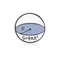 Creatieve wiskunde geometrie geëmailleerde pin schattige wetenschap badge metalen broches - Sfeer Oppervlakte Formule (CC571)
