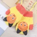 Cozy winter kids fluffy coral fleece gloves detail view with cute cartoon animal design. - 1-5 Years / Fox (Sound Version)