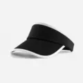 Black sun visor hat for women, summer anti-UV empty top cap, breathable sports cap. - Candy Color Empty Top Hat / Black