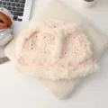 Cappello da pescatore in peluche autunno inverno, morbido berretto caldo lavorato a maglia. - Cappello da Danza del Leone / Rosa