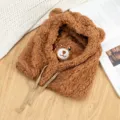 Simpatico cappello da orso peluche con sciarpa guanti 3in1 berretto invernale caldo donna. - Set Orso con Maschera / Caffè
