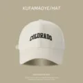 Classic beige baseball cap with Colorado embroidery, sun protection outdoor casual hat for daily. - Colo Baseball Cap / Beige