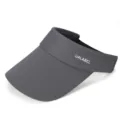 Dark grey quick-drying sports sun visor hat, minimalist empty top outdoor athletic hat for men. - UV Empty Top Hat / Dark Gray