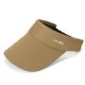 Khaki quick drying empty top sun visor hat, breathable outdoor sports cap for summer. - UV Empty Top Hat / Khaki