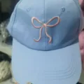 Sweet bow baseball cap for women, soft top cute hat, sweet summer fashion daily wear. - Blue
